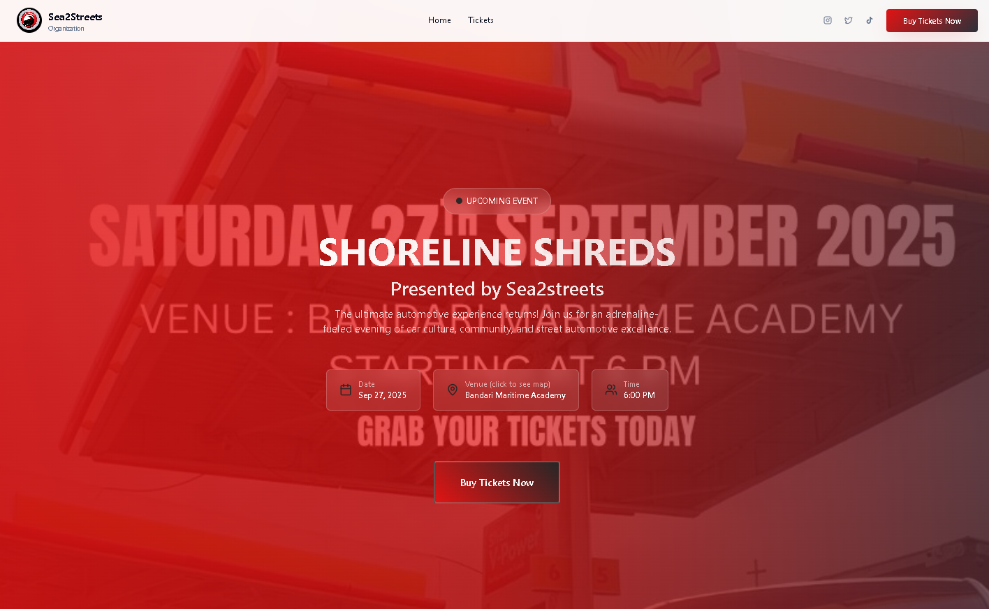 Sea2Streets website preview